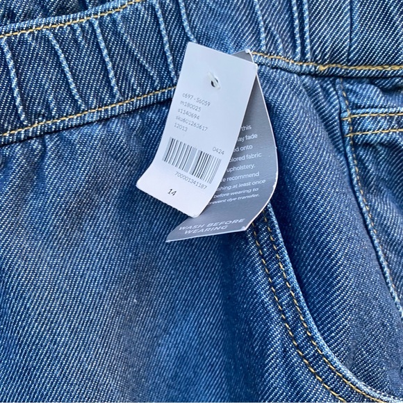 Lane Bryant Women's Shorts Size 14 NWT High Rise Midi Elastic Waist Cott… - Picture 2 of 7